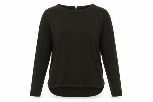 New Look Womens Green  Acrylic Pullover Sweatshirt Size 12  Zip