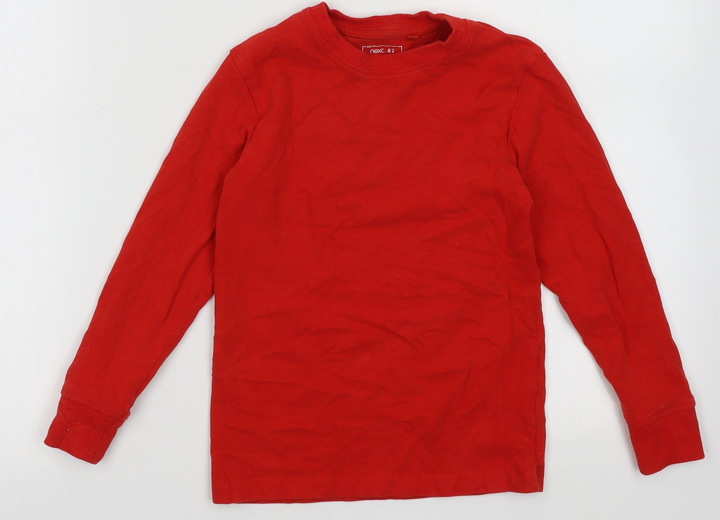 NEXT Boys Red  Cotton Pullover Sweatshirt Size 6 Years  Pullover