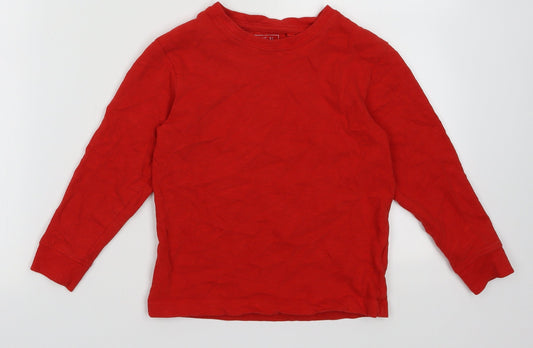 NEXT Boys Red  Cotton Pullover Sweatshirt Size 5 Years  Pullover