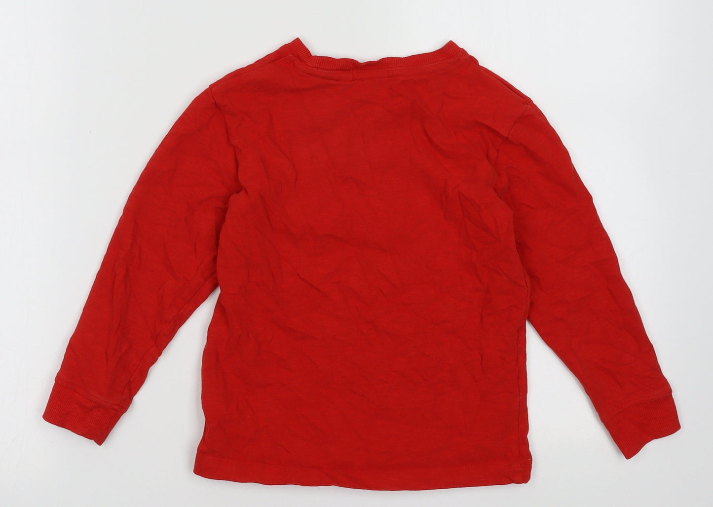 NEXT Boys Red  Cotton Pullover Sweatshirt Size 5 Years  Pullover