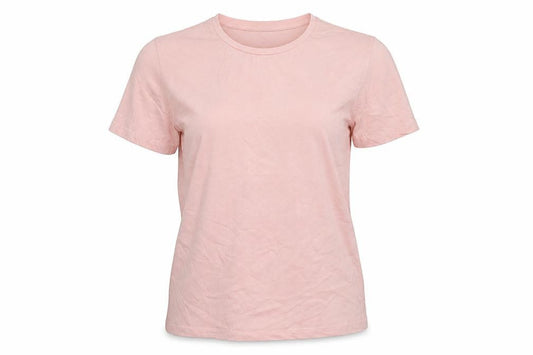 Jetty Womens Pink  Polyester Basic T-Shirt Size S Crew Neck