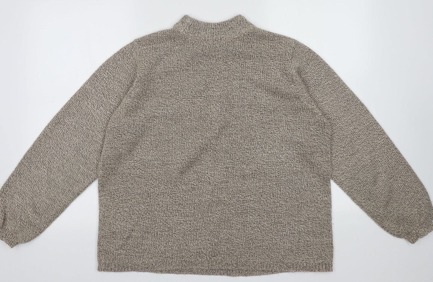 BM Womens Beige Argyle/Diamond Acrylic Pullover Sweatshirt Size M  Pullover