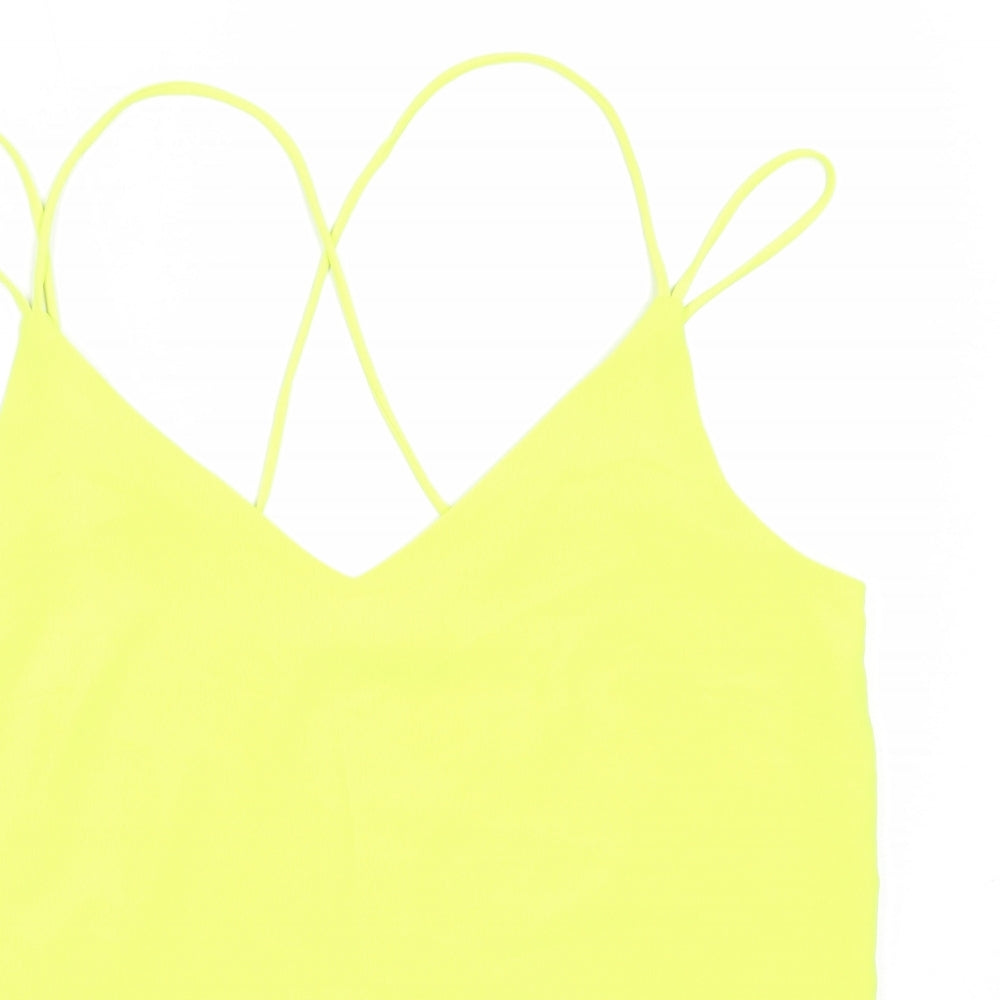 F&F Womens Green  Polyester Camisole Blouse Size 10 V-Neck