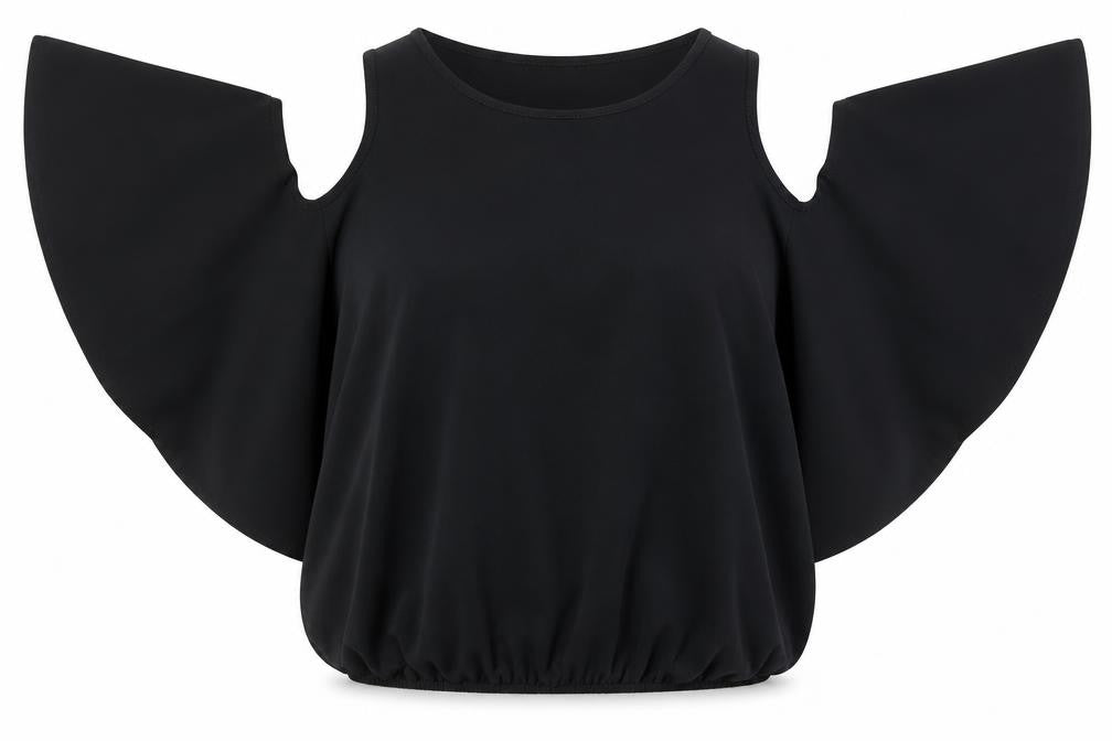 Quiz Womens Black  Polyester Basic Blouse Size 18 Round Neck