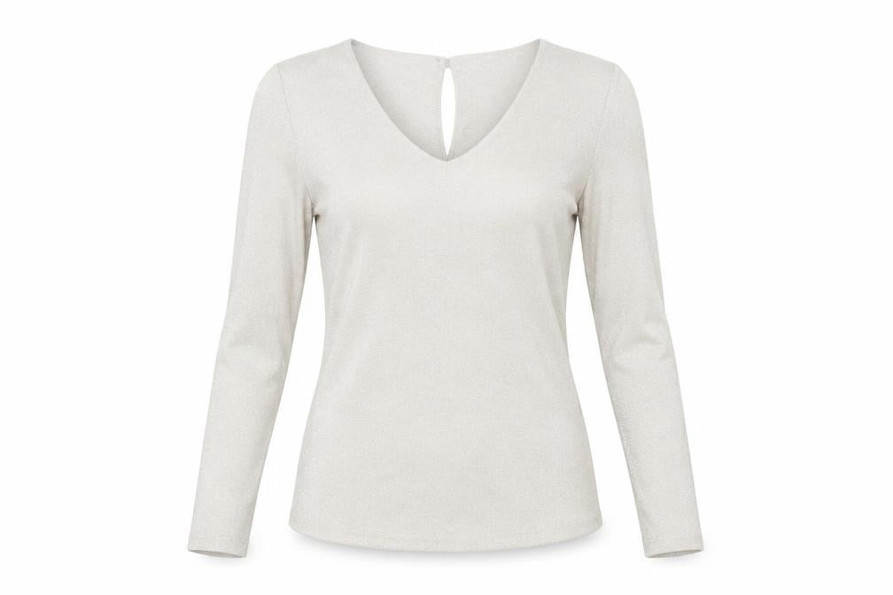 Vera Moda Womens Beige V-Neck  Polyester Pullover Jumper Size M