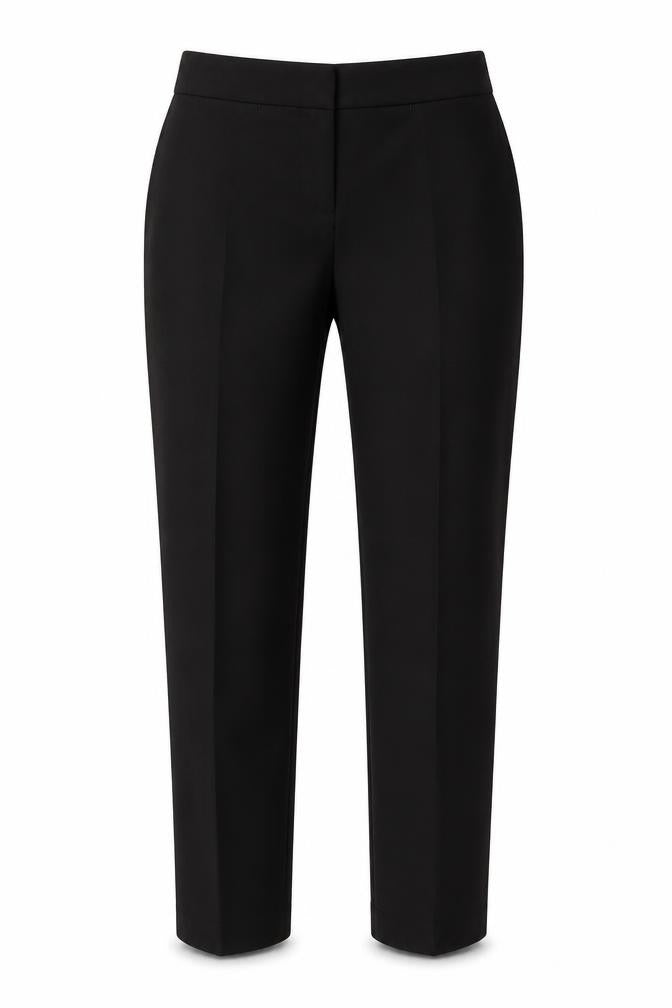 Papaya Womens Black  Polyester Trousers  Size 10 L28.5 in Regular