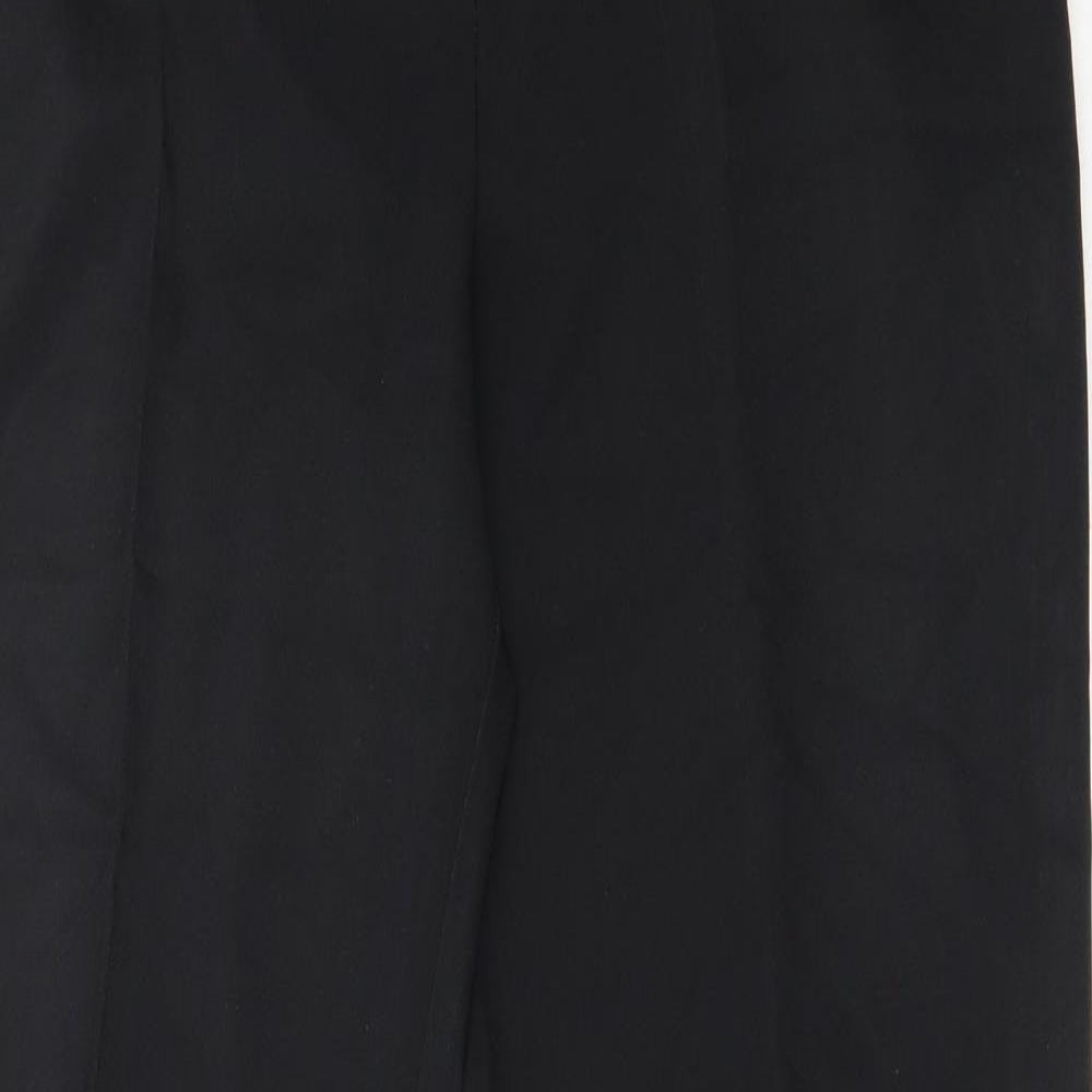 Papaya Womens Black  Polyester Trousers  Size 10 L28.5 in Regular