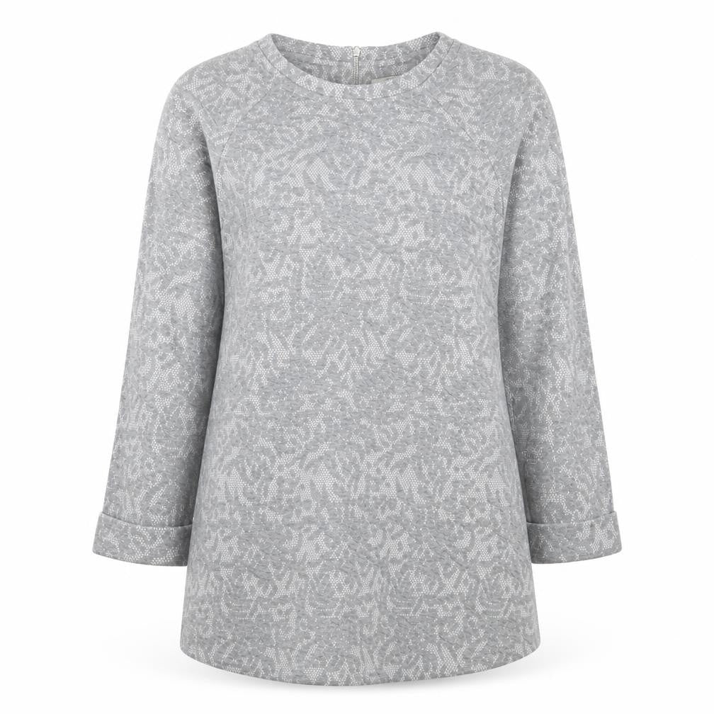 Papaya Womens Grey Round Neck  Polyester Pullover Jumper Size 12