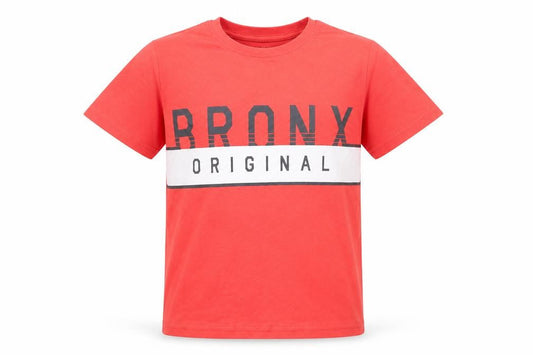 Primark Boys Red  Cotton Basic T-Shirt Size 7-8 Years Round Neck