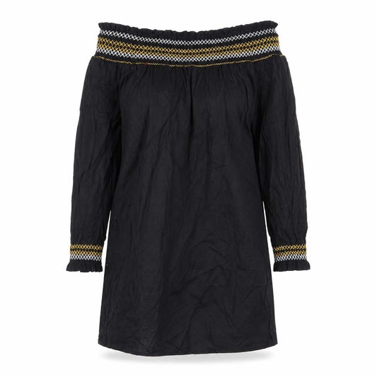 River Island Womens Black  Cotton Shift  Size 6  Off the Shoulder