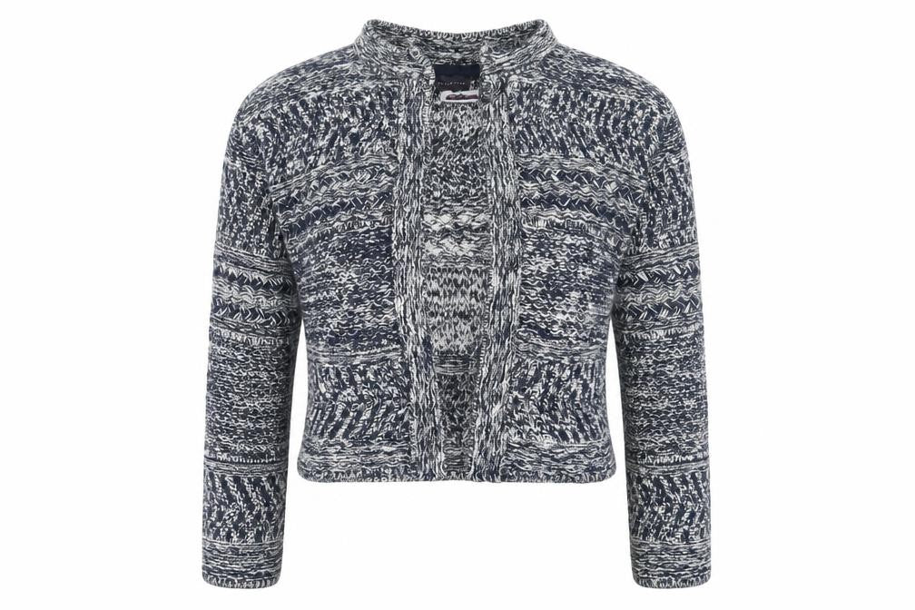 Marks & Spencer Womens Blue Round Neck  Cotton Cardigan Jumper Size S