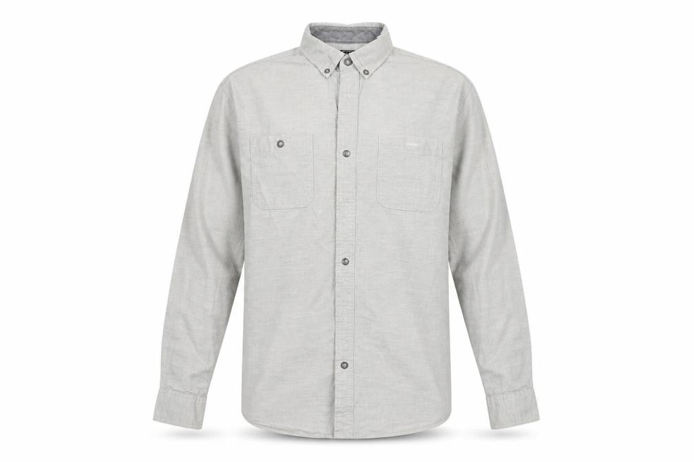 F&F Mens Grey  Cotton  Button-Up Size L Collared