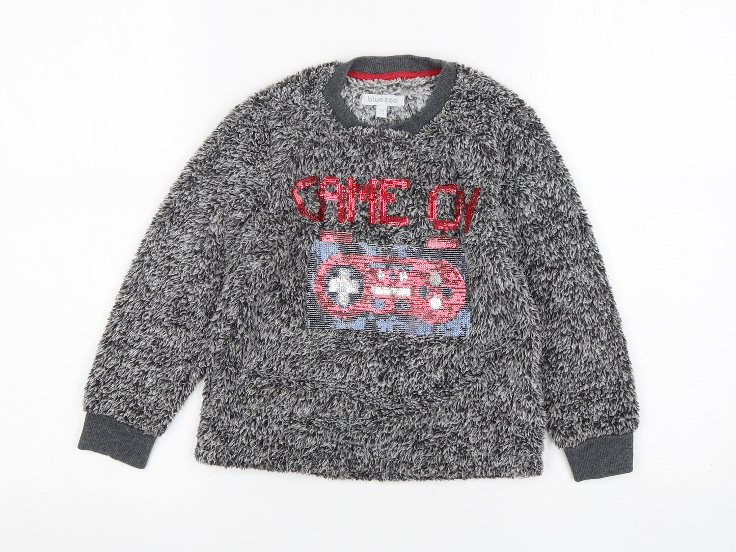 Bluezoo Boys Grey  Polyester  Pyjama Top Size 4-5 Years