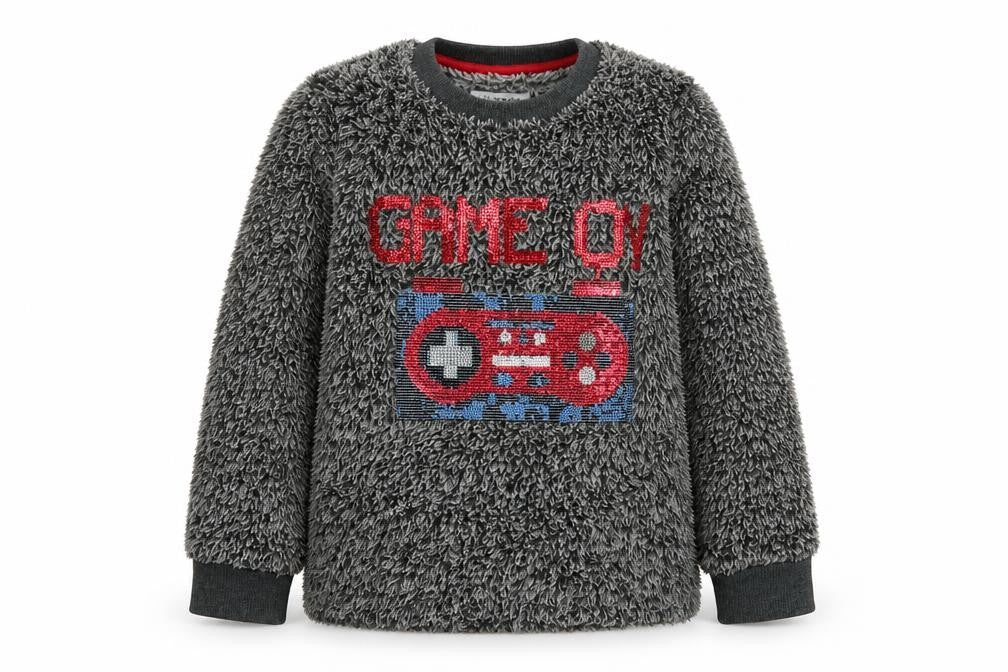 Bluezoo Boys Grey  Polyester  Pyjama Top Size 4-5 Years