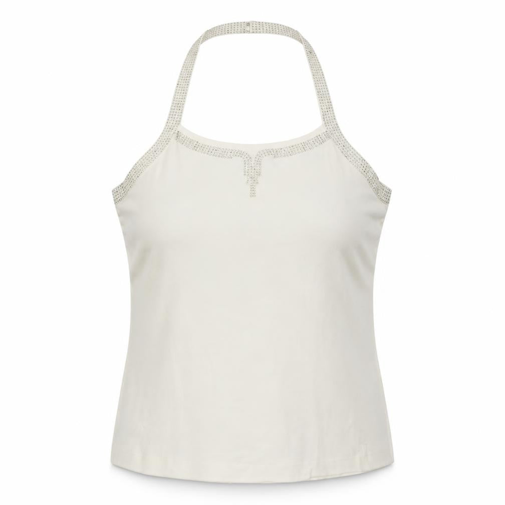 Statement Womens Ivory  Viscose Basic Blouse Size 18 Halter