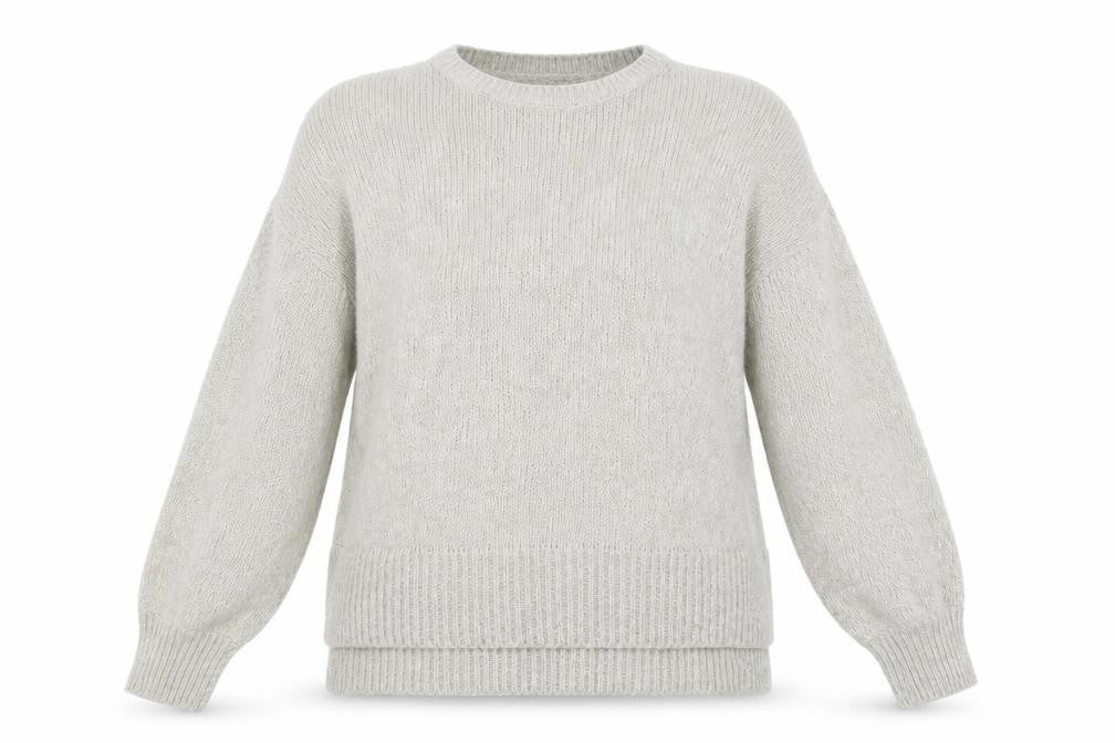 New Look Womens Grey Crew Neck  Acrylic Pullover Jumper Size L