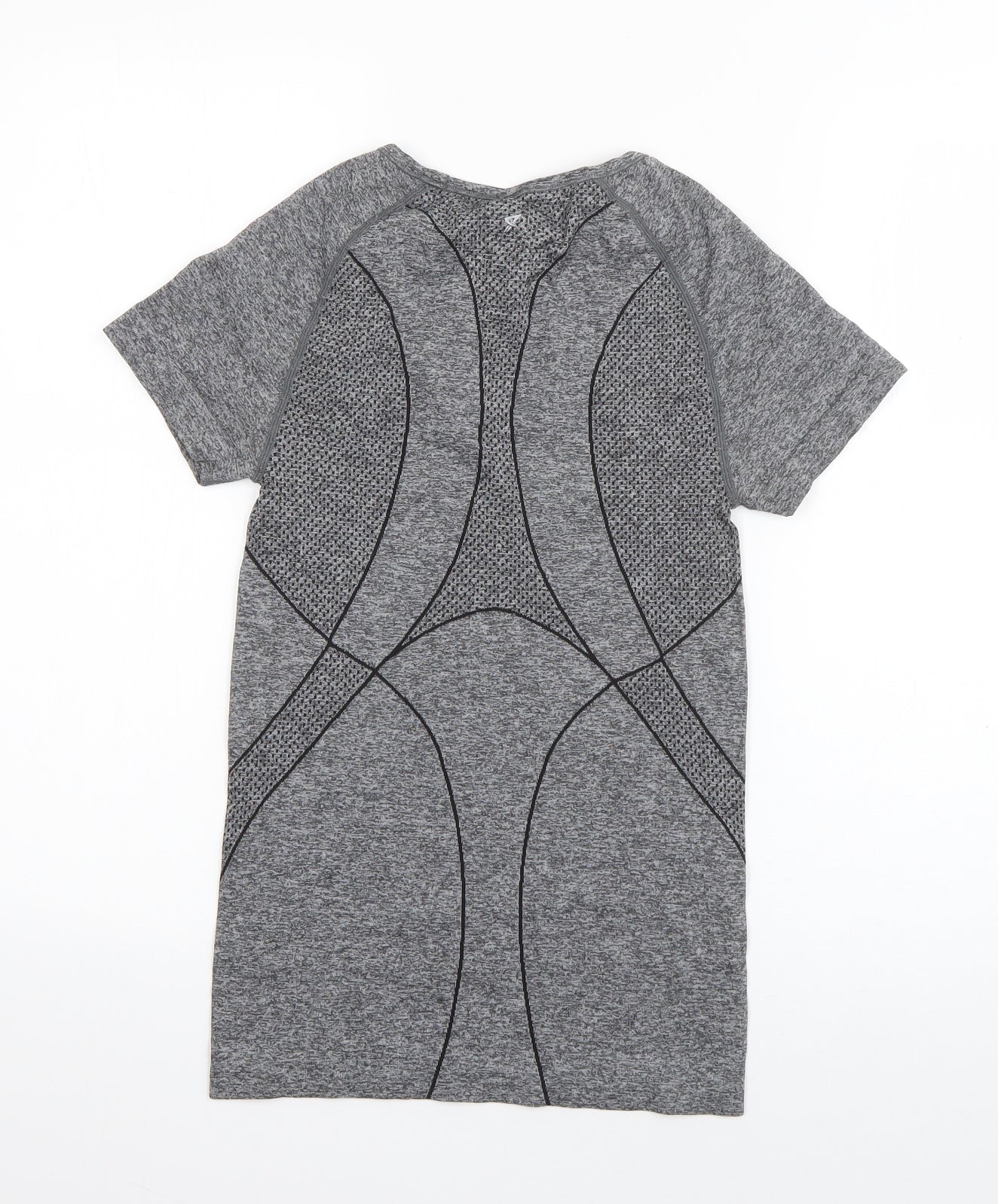 Workout Womens Grey  Polyamide Basic T-Shirt Size 6 Round Neck