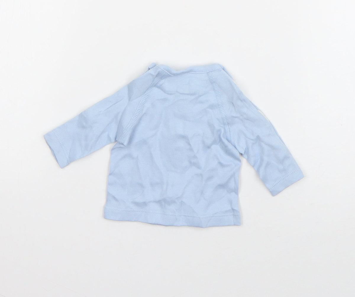 TU Boys Blue   Jacket  Size Newborn   Hook & Loop
