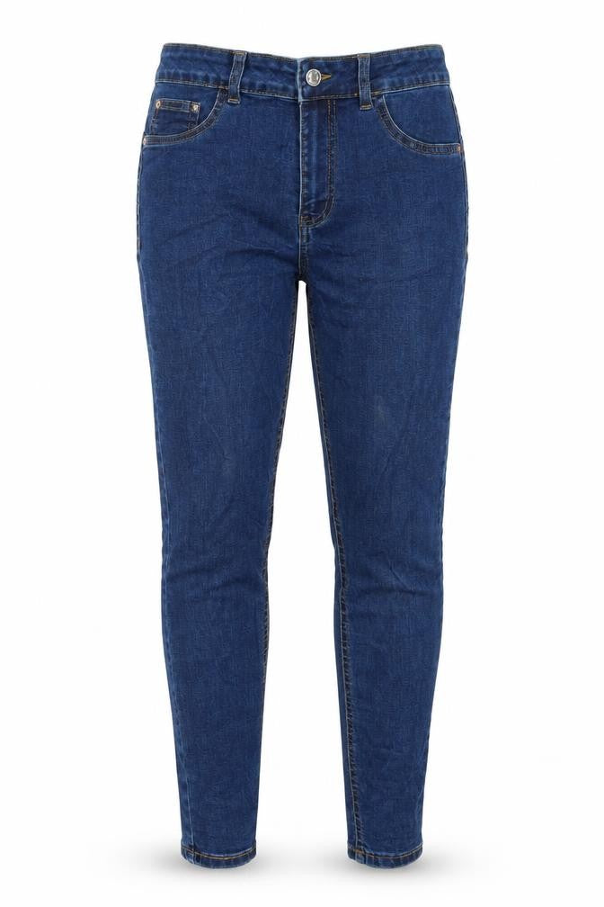 Denim & Co. Womens Blue  Cotton Skinny Jeans Size 12 L27 in Regular Button