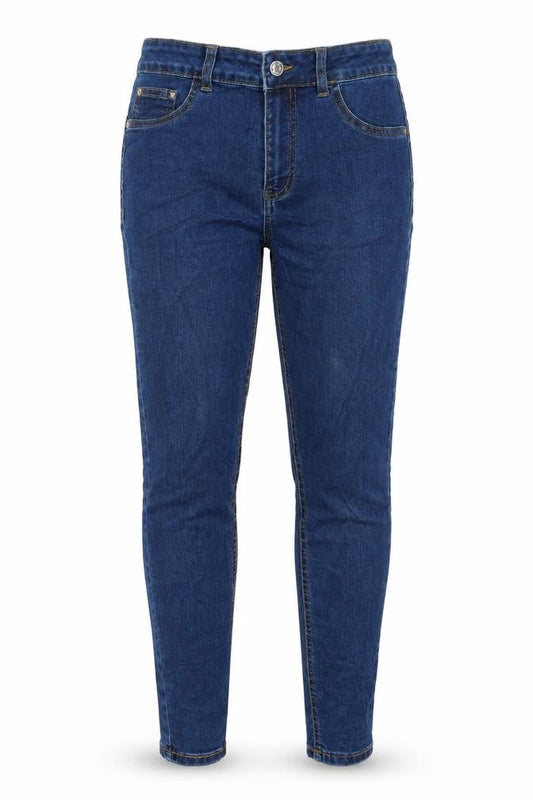 Denim & Co. Womens Blue  Cotton Skinny Jeans Size 12 L27 in Regular Button