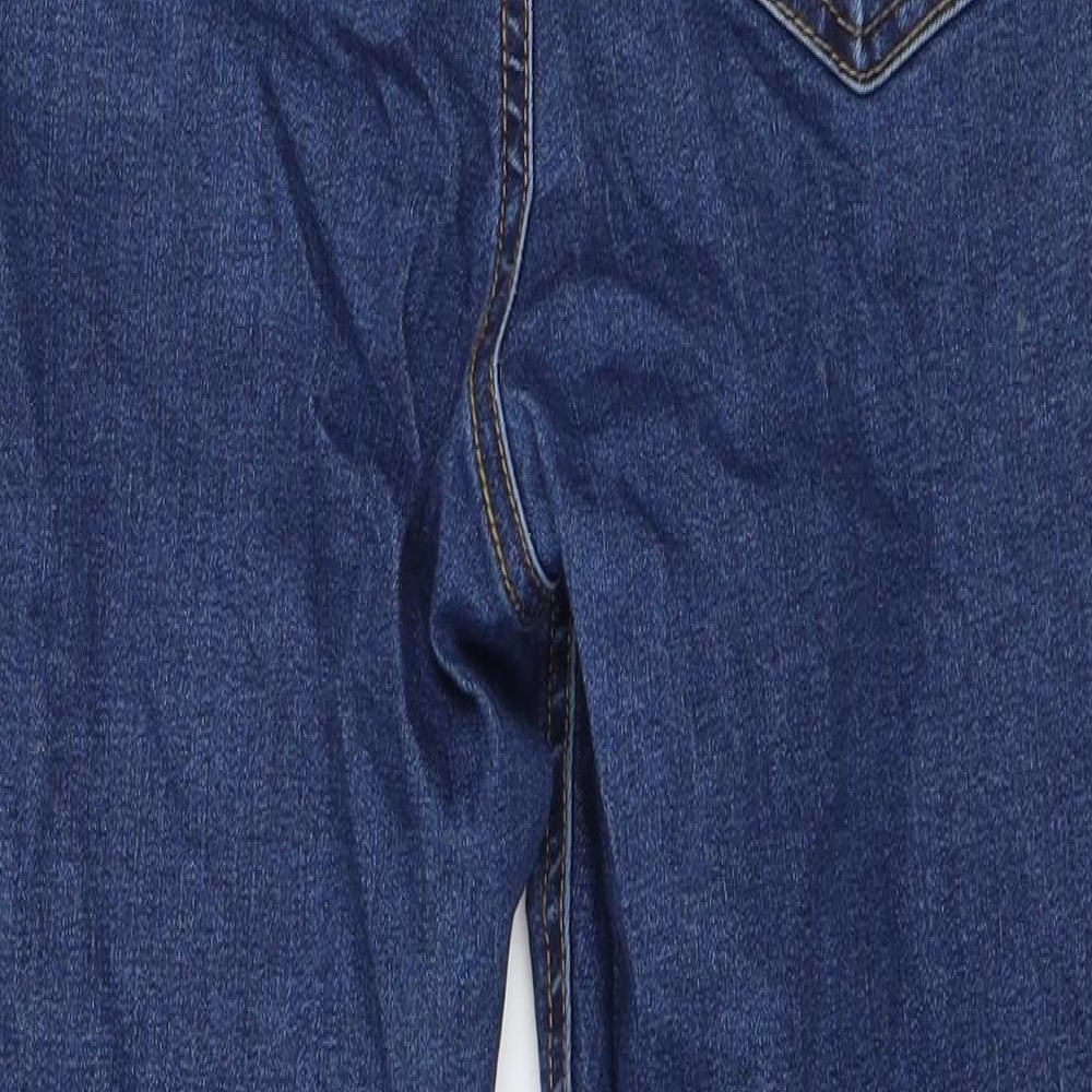 Denim & Co. Womens Blue  Cotton Skinny Jeans Size 12 L27 in Regular Button