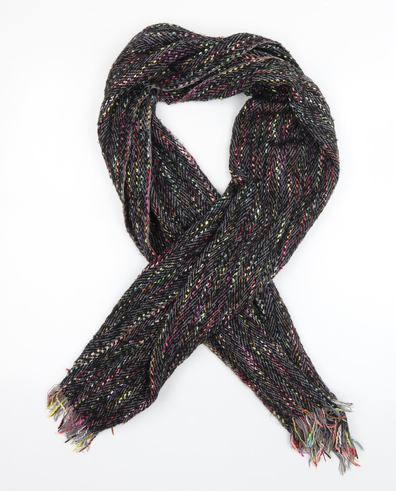 Yumi Womens Grey  Acrylic  Scarf