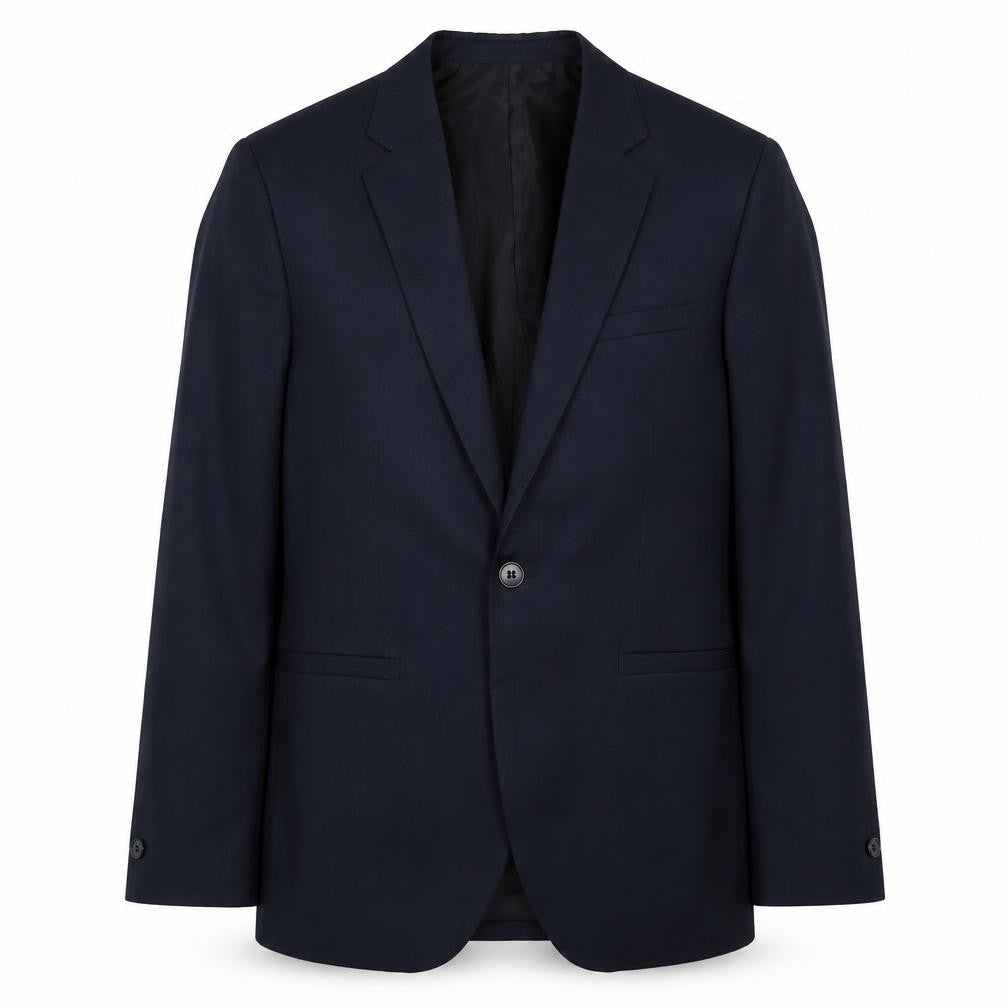 H&M Mens Blue  Polyester Jacket Suit Jacket Size 36