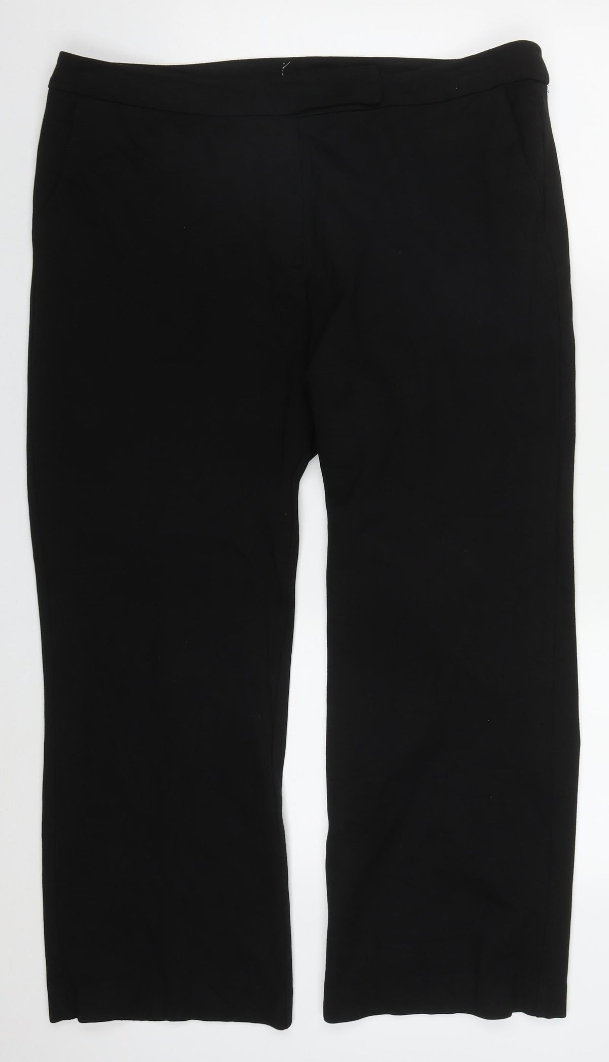 Phase Eight Womens Black  Viscose Trousers  Size 38 in L28 in Regular Button