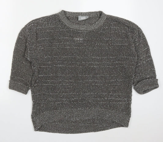 Wallis Womens Grey   Acrylic Pullover Jumper Size L