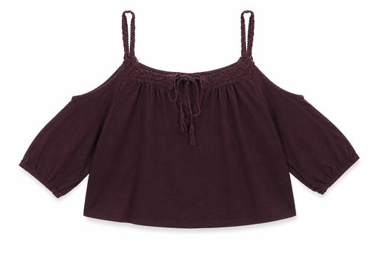 Atmosphere Womens Pink  Cotton Cropped Blouse Size 16 Off the Shoulder