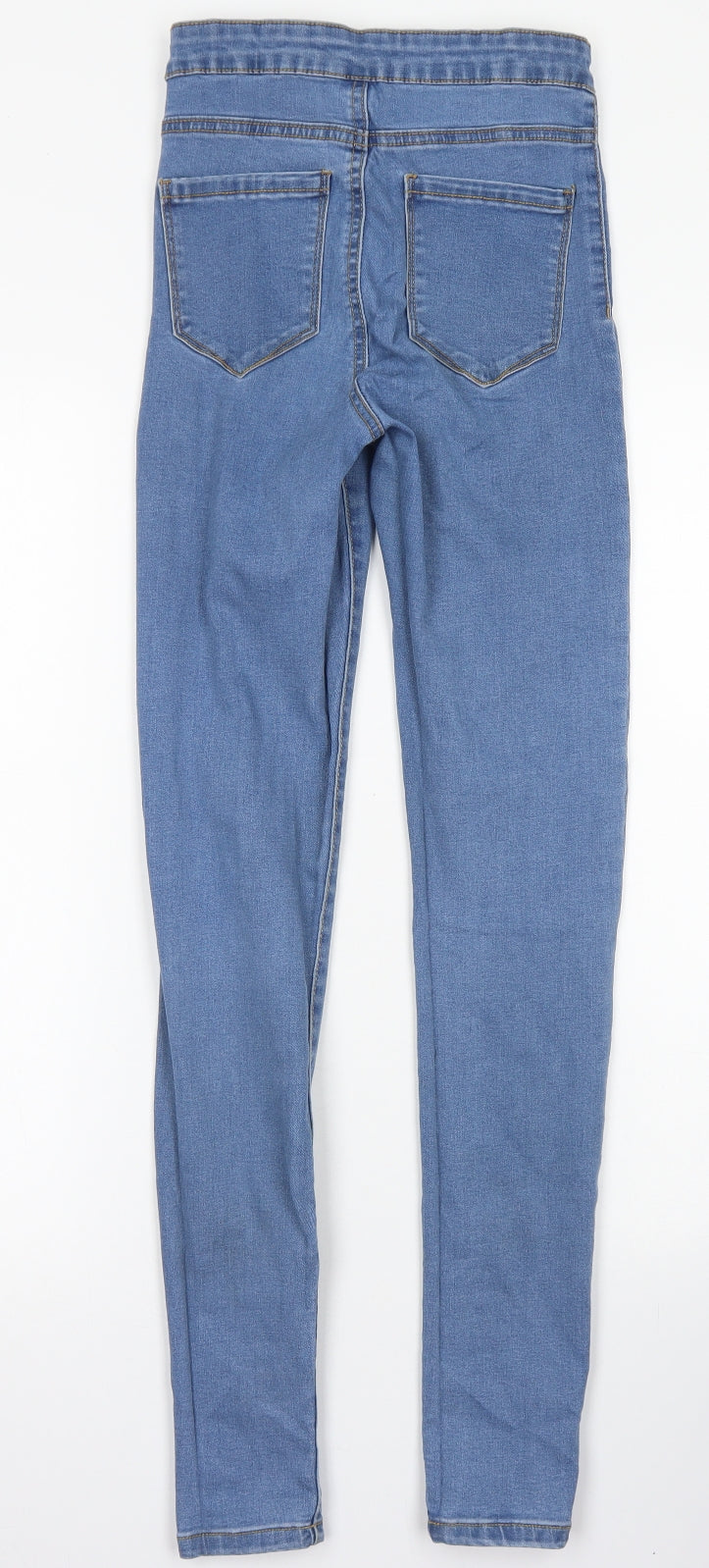 Denim Co Womens Blue  Cotton Skinny Jeans Size 6 L28 in Regular Button