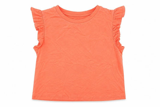 New Look Girls Orange  Cotton Basic Tank Size 12-13 Years Round Neck