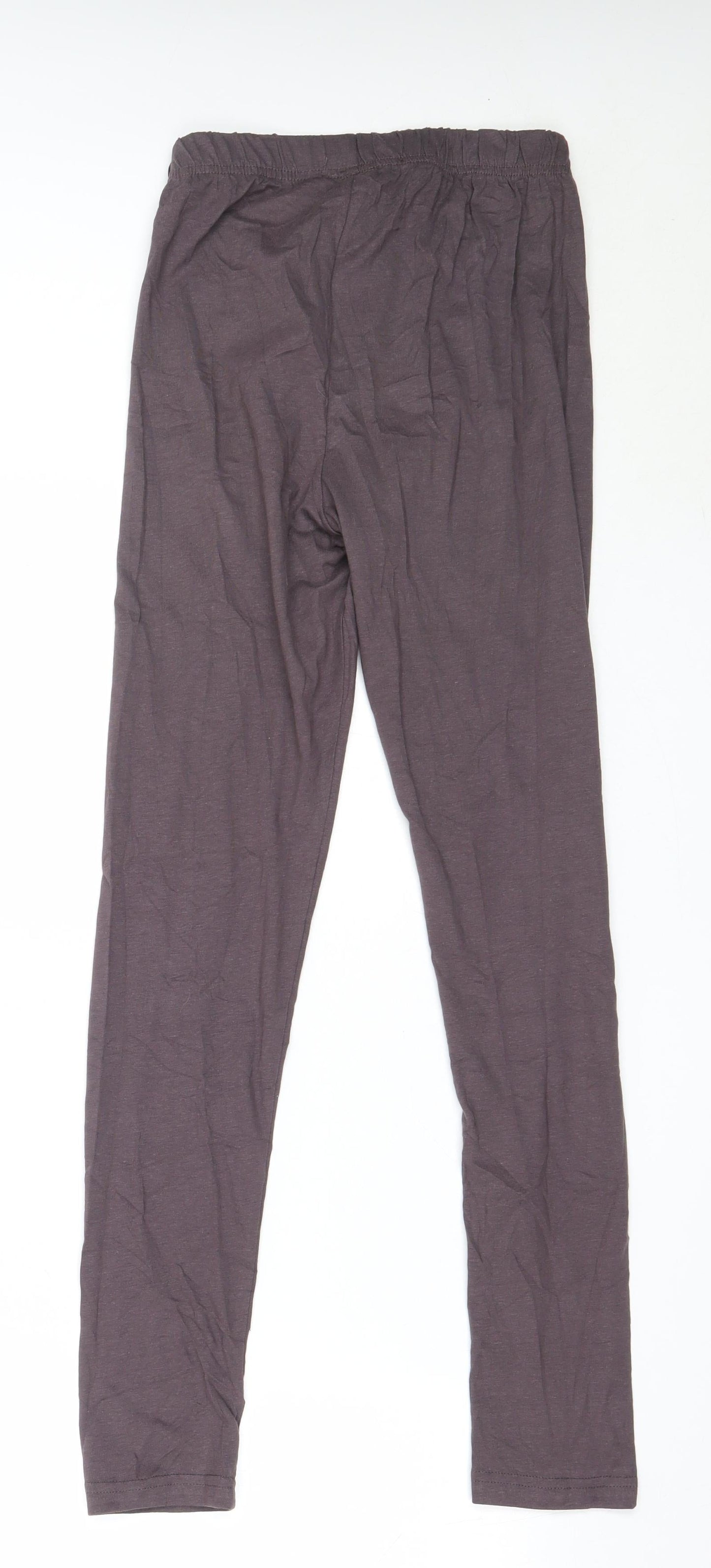 Missguided Womens Brown Solid Cotton Capri Pyjama Pants Size 8