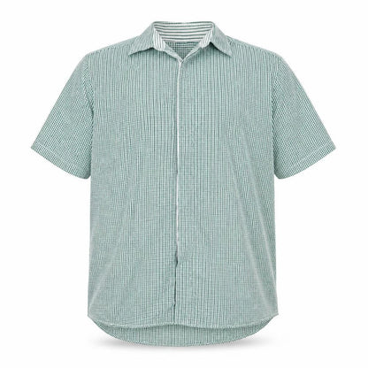Dimensions Mens Green Check Cotton  Button-Up Size 16 Collared