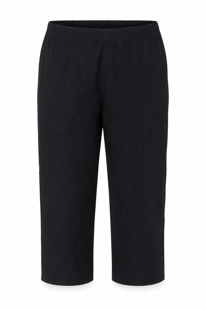 Preworn Womens Black  Cotton Cropped Trousers Size L L21 in Regular