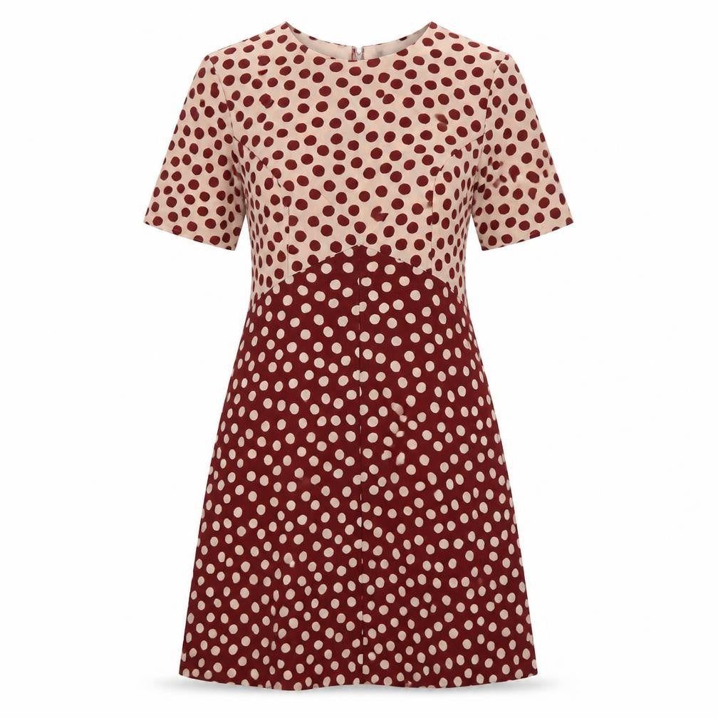 ASOS Womens Multicoloured Polka Dot Polyester A-Line  Size 10  Round Neck