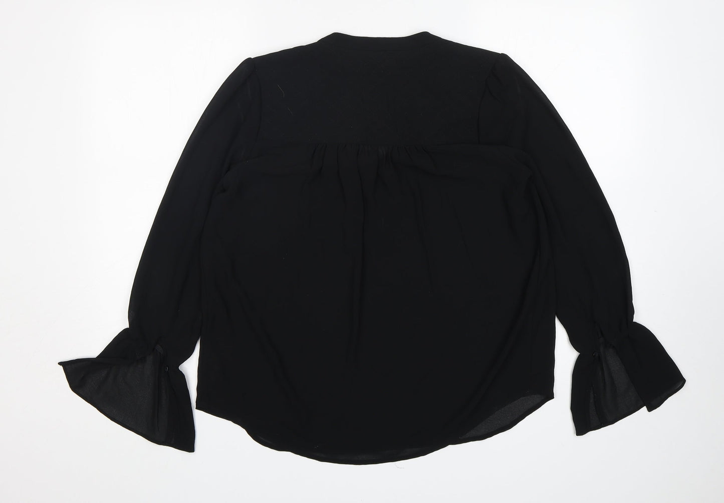 Love 21 Womens Black  Polyester Basic Blouse Size XS V-Neck