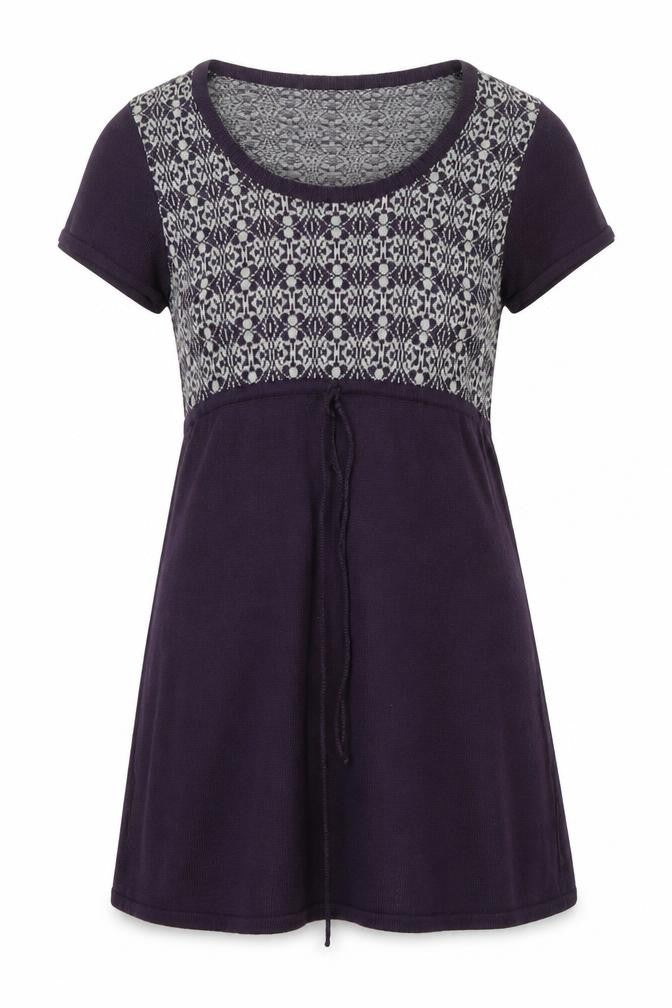 George Womens Purple Round Neck Argyle/Diamond Acrylic Pullover Jumper Size 10