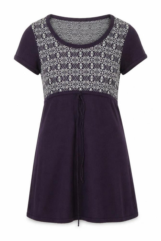 George Womens Purple Round Neck Argyle/Diamond Acrylic Pullover Jumper Size 10