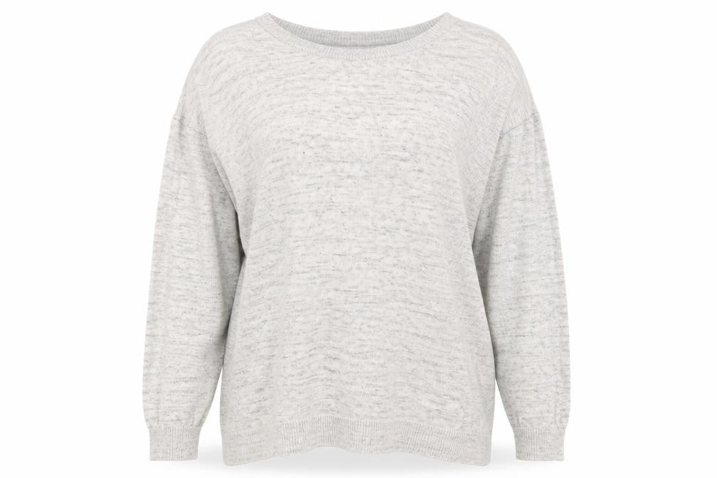 NEXT Womens Grey Round Neck  Viscose Pullover Jumper Size 16