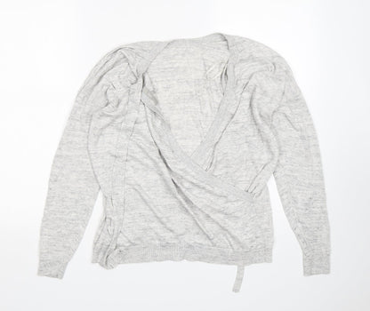 Next Womens Grey Round Neck  Viscose Pullover Jumper Size 16