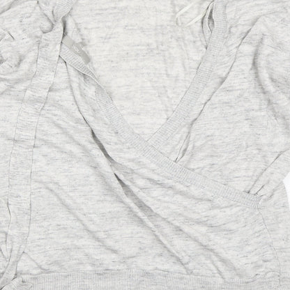 Next Womens Grey Round Neck  Viscose Pullover Jumper Size 16