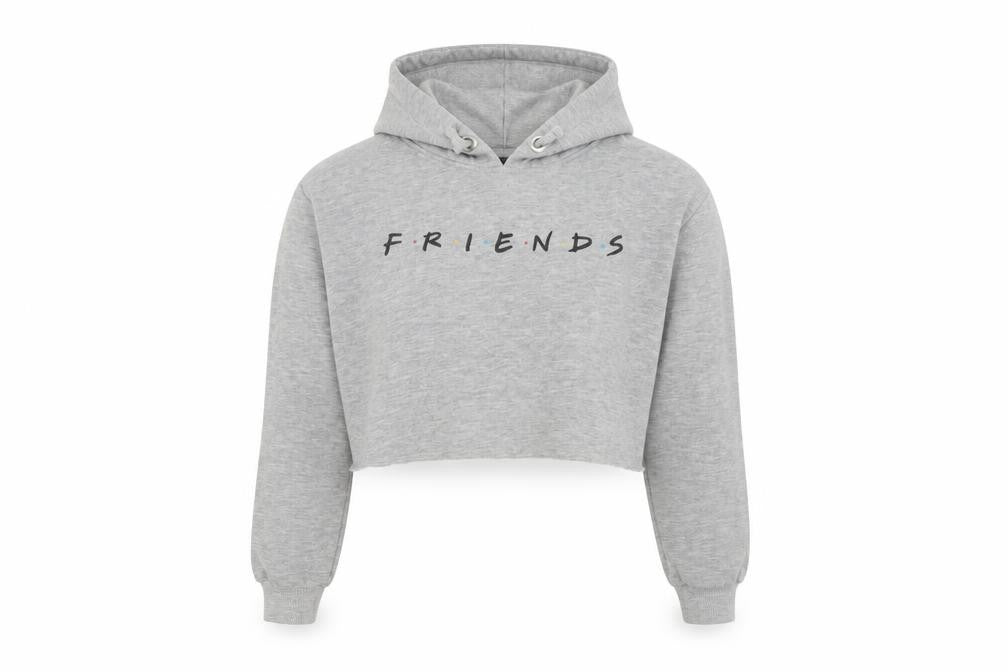 New Look Girls Grey  Cotton Pullover Hoodie Size 9 Years   - Friends