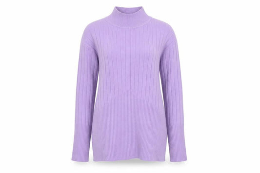 Marks & Spencer Womens Purple Mock Neck  Viscose Pullover Jumper Size 10