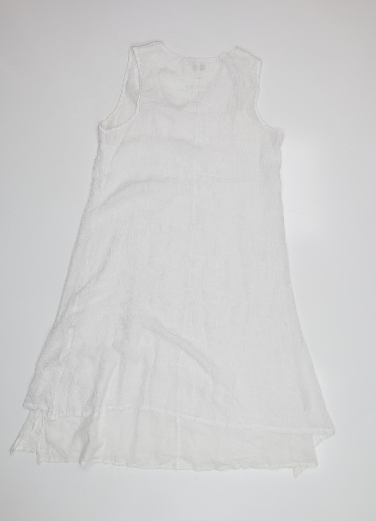 Beaut'e Womens White  Cotton A-Line  Size S  V-Neck