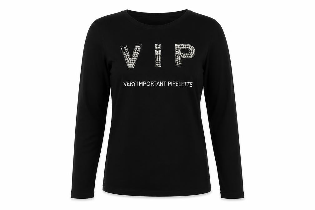 Cache Cache Womens Black  Cotton Pullover Sweatshirt Size 10  Pullover - very important pipelette