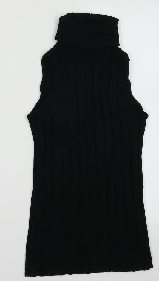 River Island Womens Black  Viscose Pullover Sweatshirt Size 8  Pullover