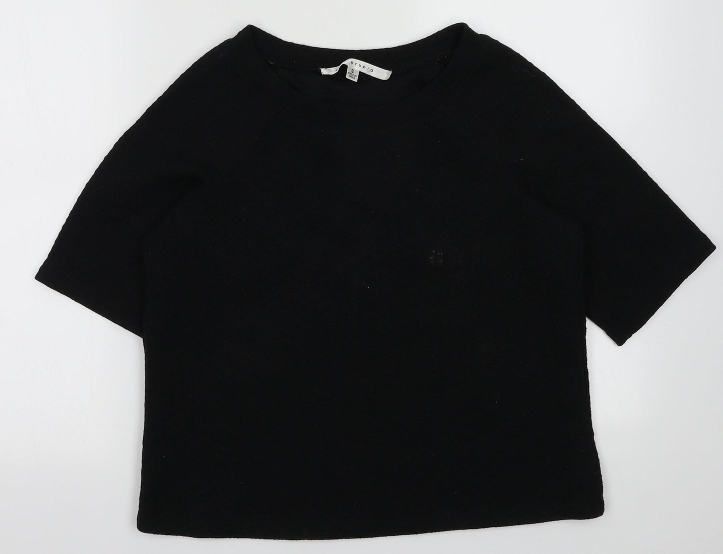 Max Studio Womens Black  Polyester Pullover Sweatshirt Size S  Pullover