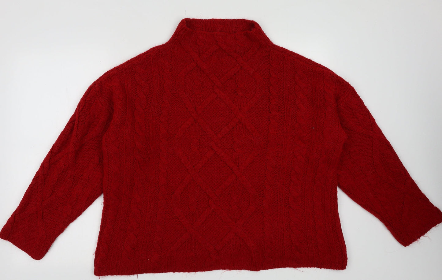 Formula X Womens Red Argyle/Diamond Acrylic Pullover Sweatshirt Size 14  Pullover