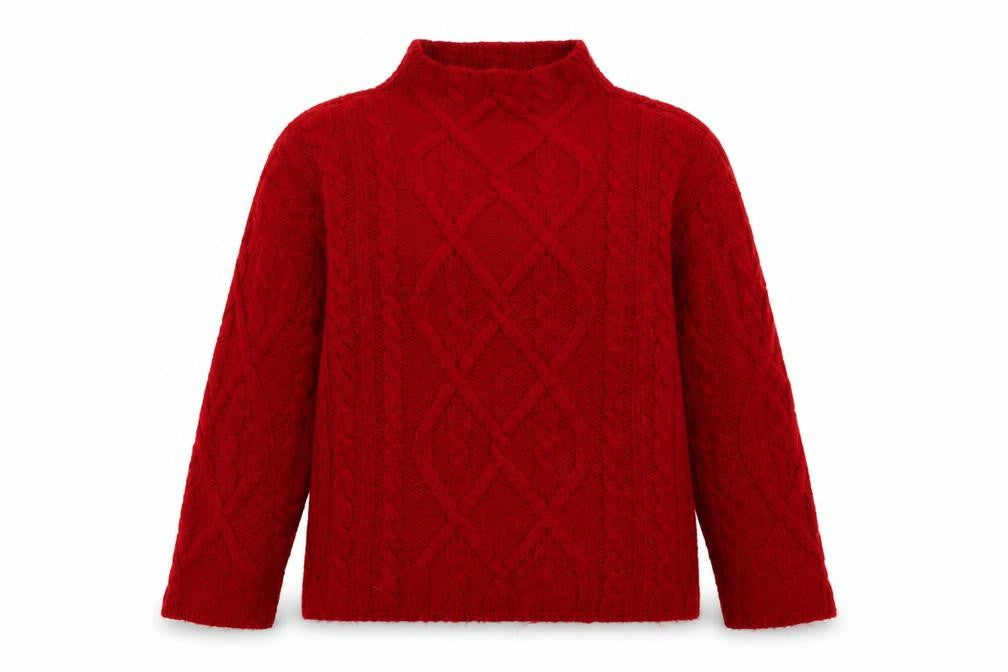 Formula X Womens Red Argyle/Diamond Acrylic Pullover Sweatshirt Size 14  Pullover